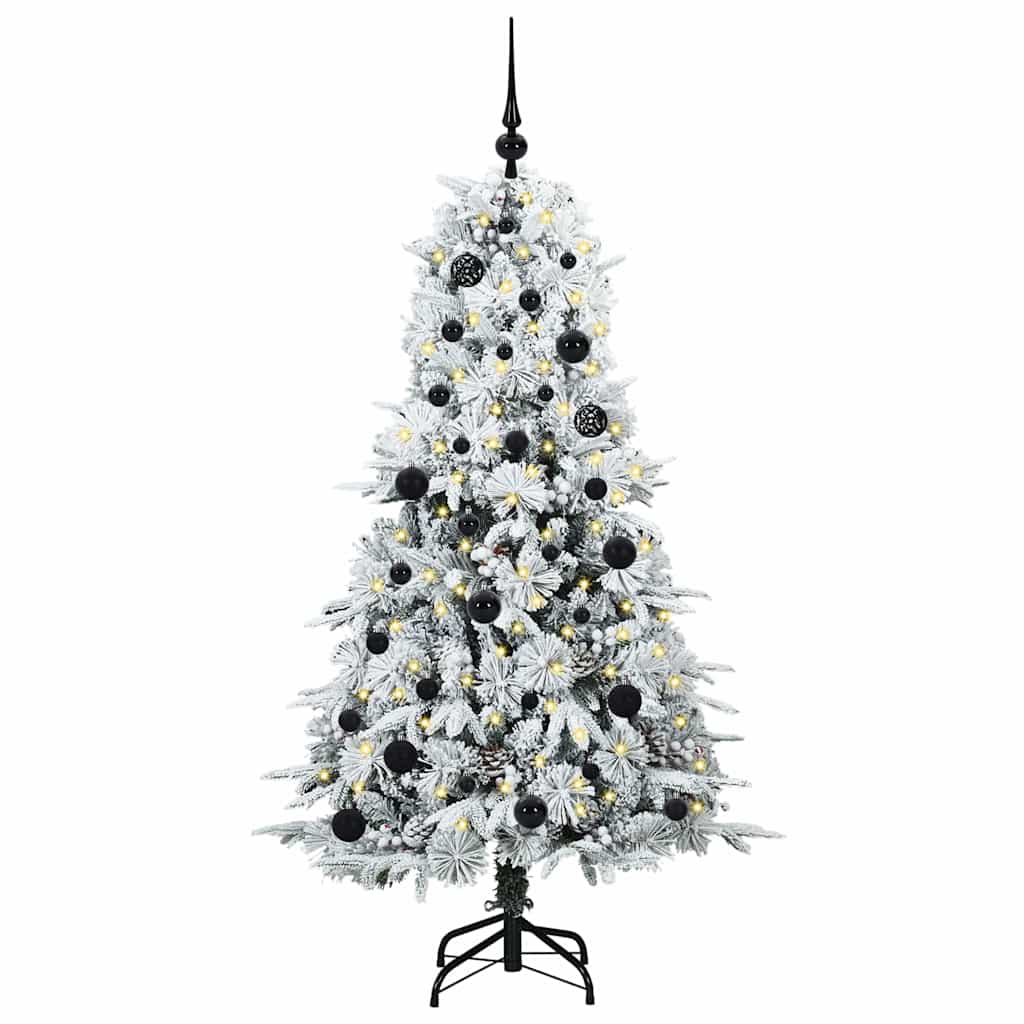 Vidaxx albero di Natale artificiale pieghevole bianco 150 cm PE e PVC