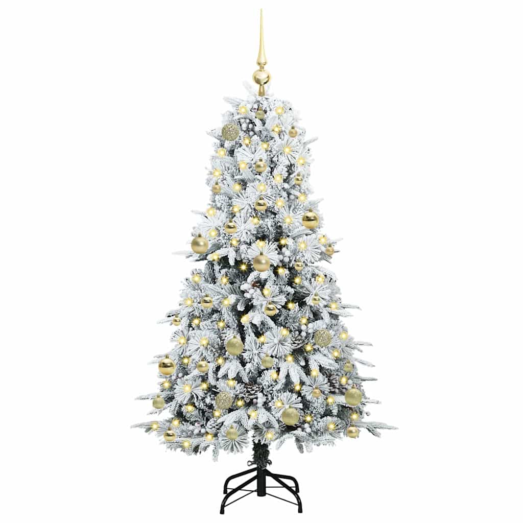 Vidaxx albero di Natale artificiale pieghevole bianco 150 cm PE e PVC