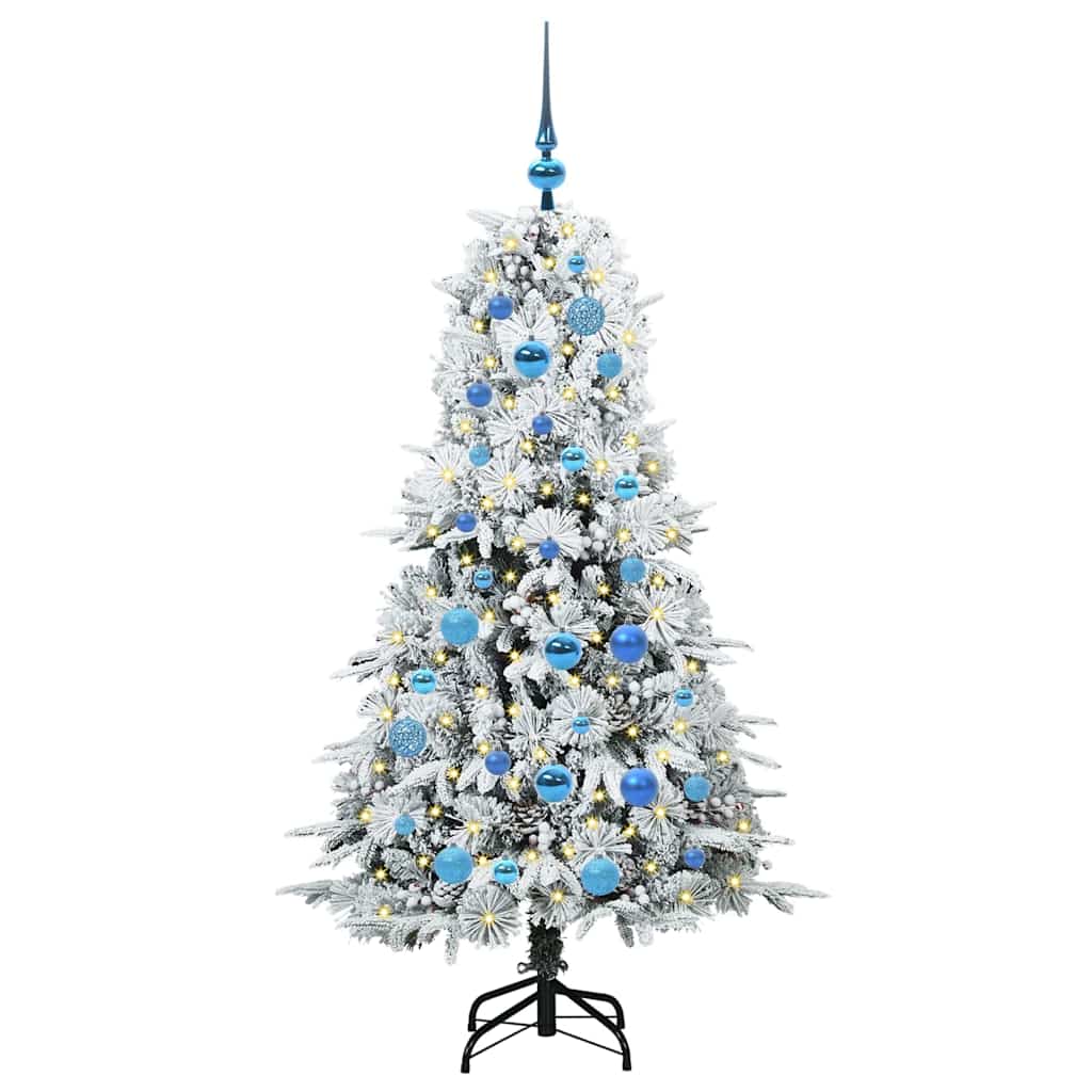 Vidaxx albero di Natale artificiale pieghevole bianco 150 cm PE e PVC