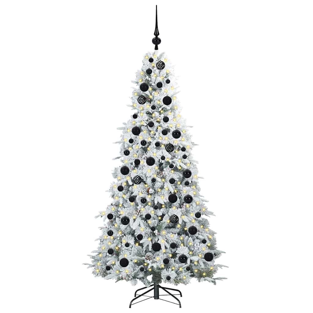 Vidaxx albero di Natale artificiale pieghevole bianco 180 cm PE e PVC