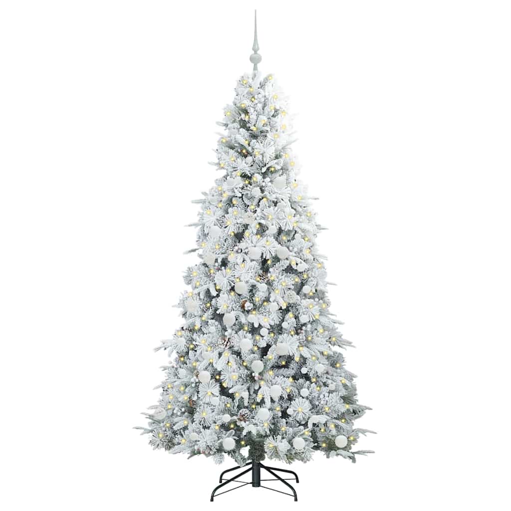 Vidaxx albero di Natale artificiale pieghevole bianco 180 cm PE e PVC