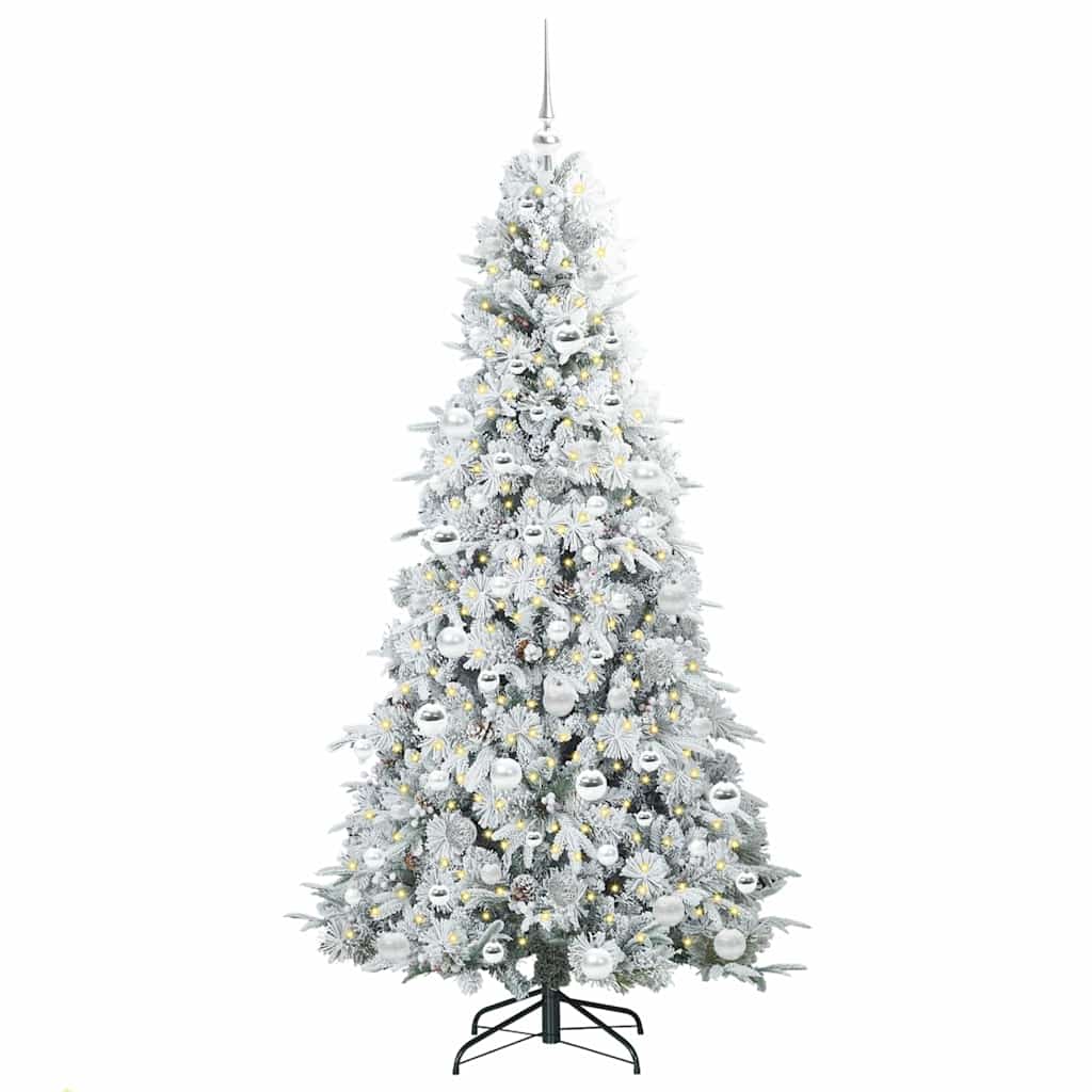Vidaxl kunstmatige inklapbare kerstboom wit 180 cm pe en pvc