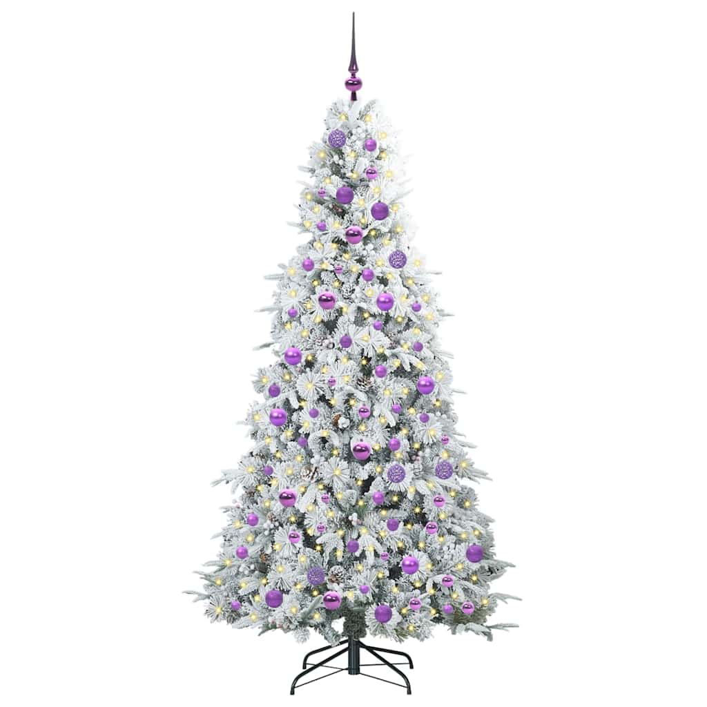 Vidaxx albero di Natale artificiale pieghevole bianco 180 cm PE e PVC