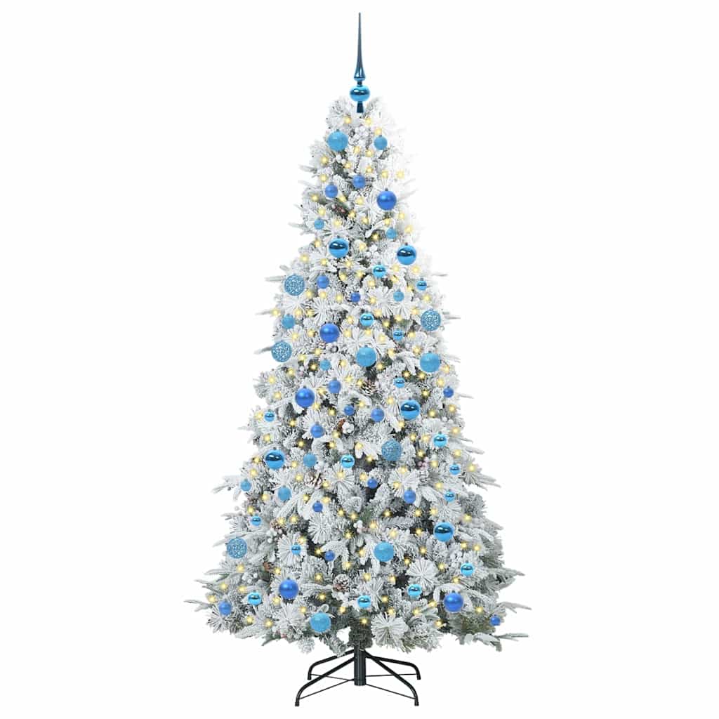 Vidaxx árbol de Navidad artificial plegable blanco 180 cm PE y PVC