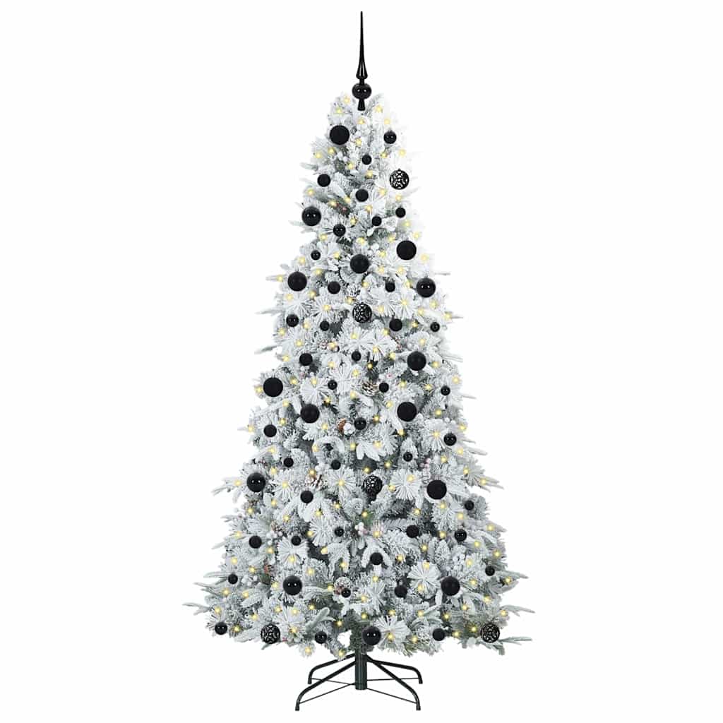 Albero di Natale pieghevole artificiale Vidaxx bianco 210 cm PE e PVC