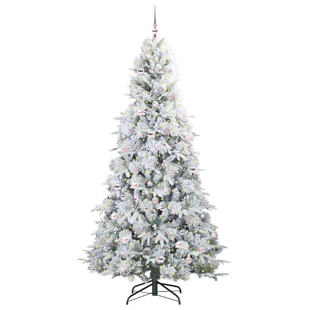 Vidaxx árbol de Navidad artificial plegable blanco 240 cm PE y PVC