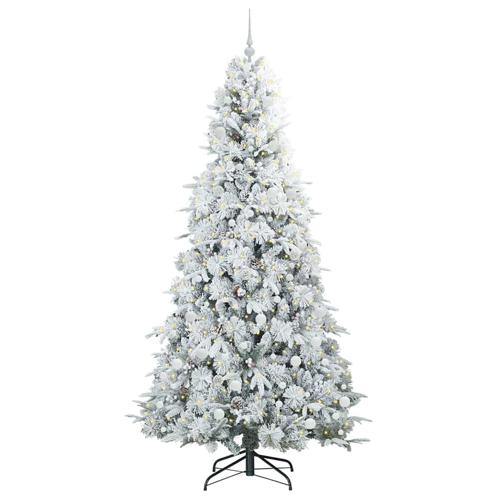 Vidaxx albero di Natale artificiale pieghevole bianco 240 cm PE e PVC