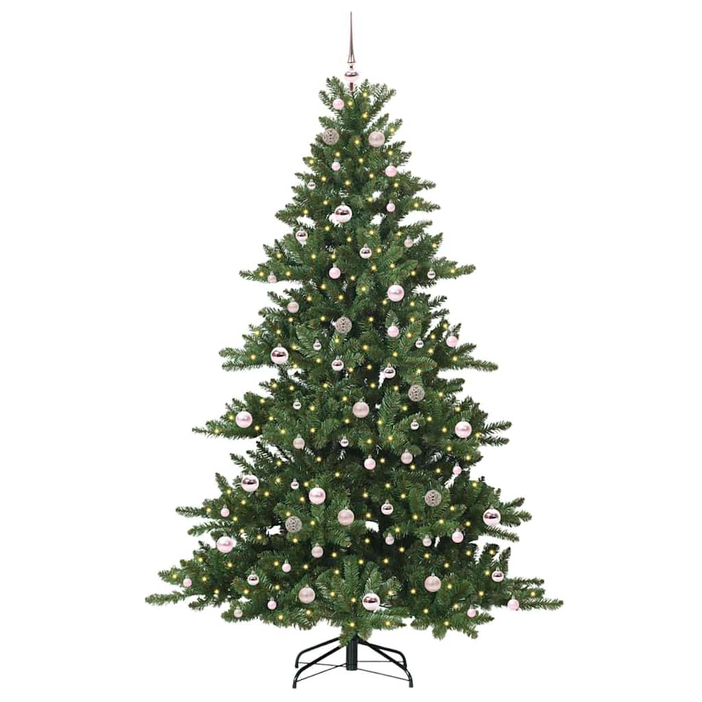 Vidaxl kunstmatige inklapbare kerstboom groen 210 cm pvc en staal