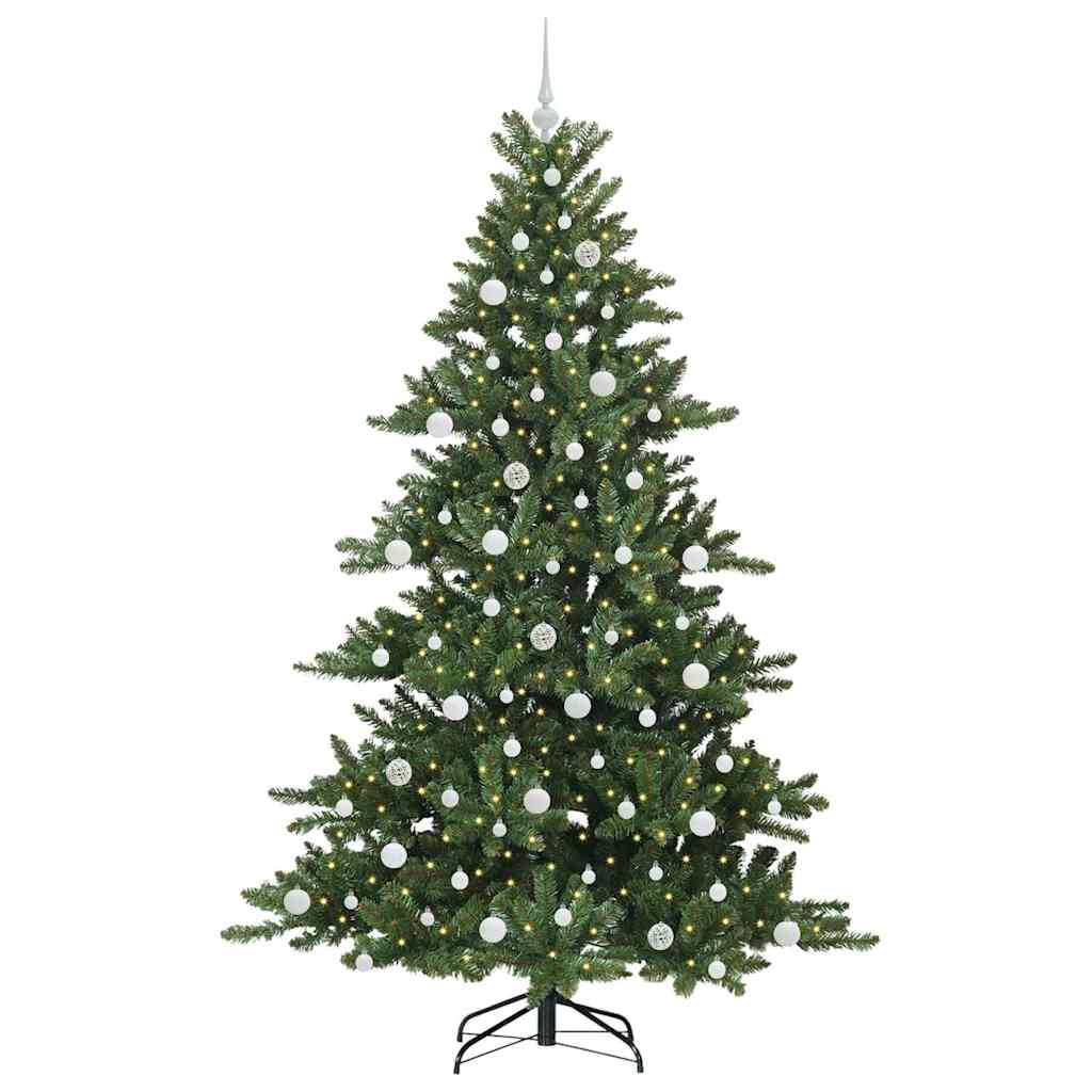 Vidaxl kunstmatige inklapbare kerstboom groen 210 cm pvc en staal