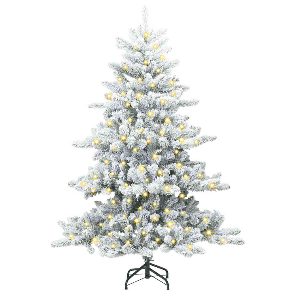Vidaxl kunstmatige inklapbare kerstboom wit 150 cm pvc en staal