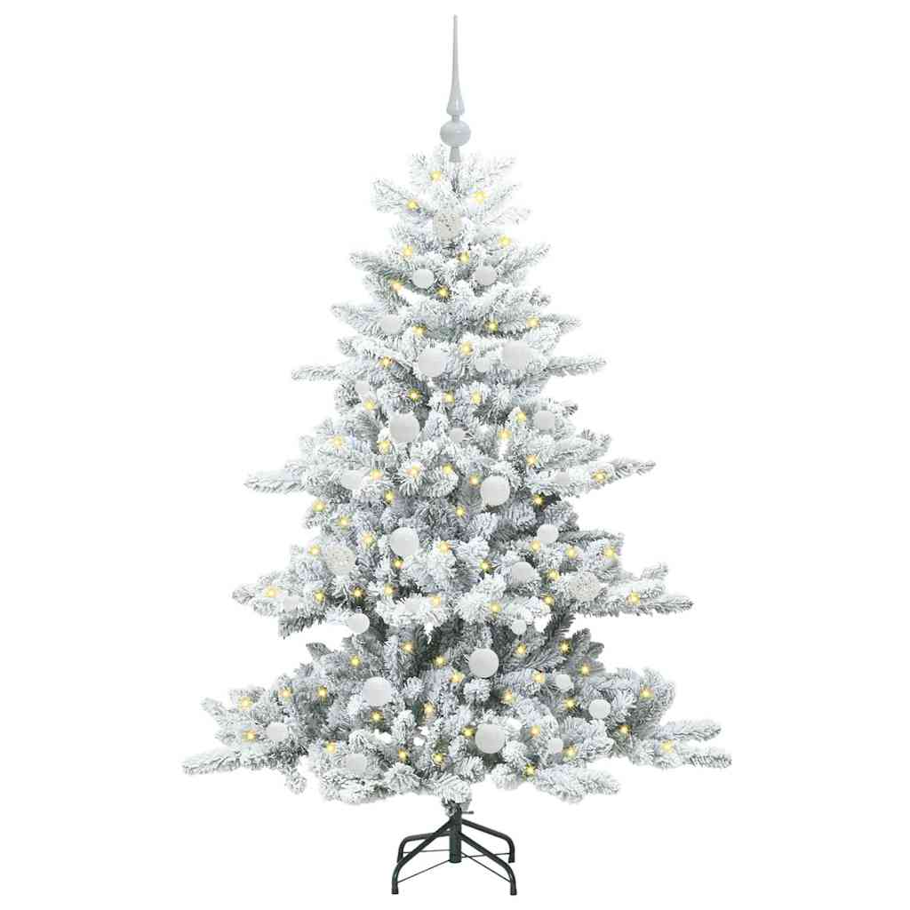Albero di Natale pieghevole artificiale Vidaxx bianco 150 cm in PVC e acciaio