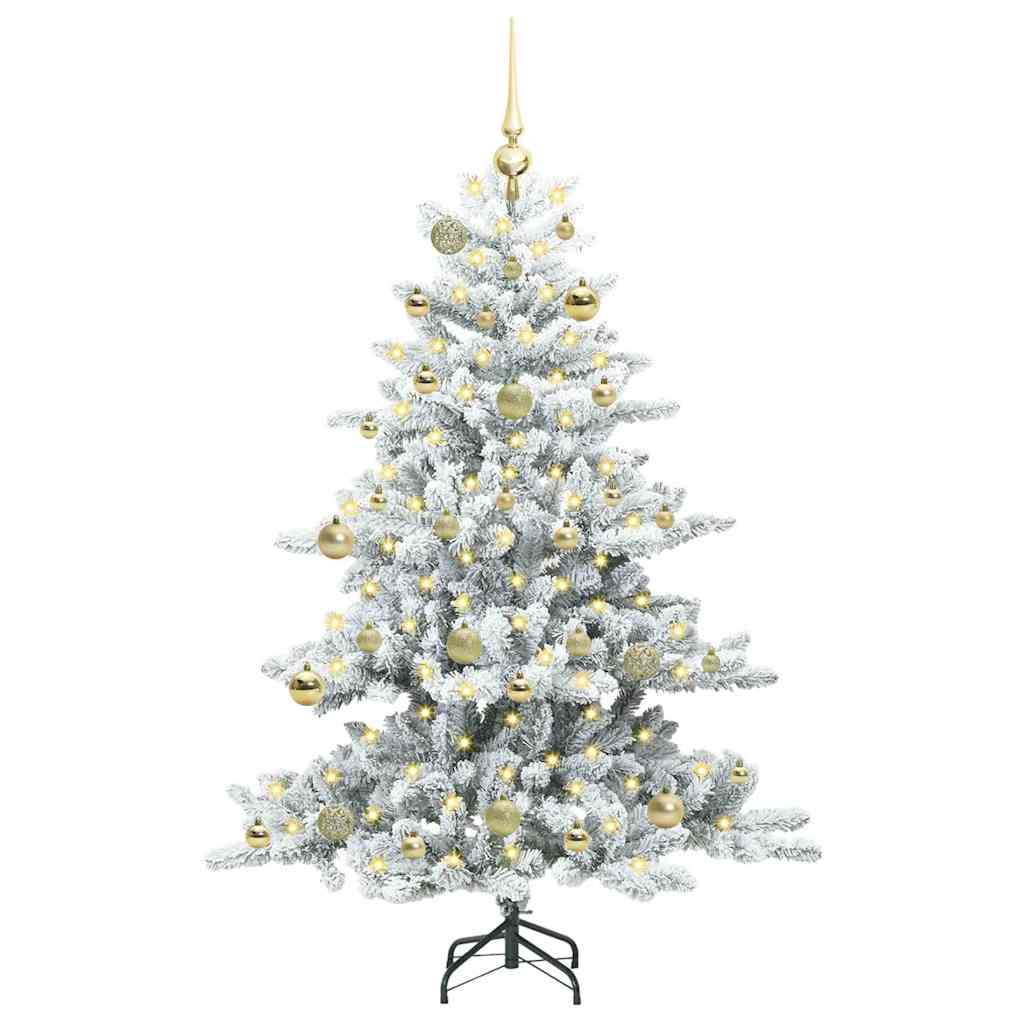 Vidaxx árbol de Navidad artificial plegable blanco 150 cm PVC y acero
