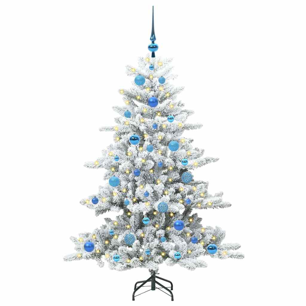 Albero di Natale pieghevole artificiale Vidaxx bianco 150 cm in PVC e acciaio