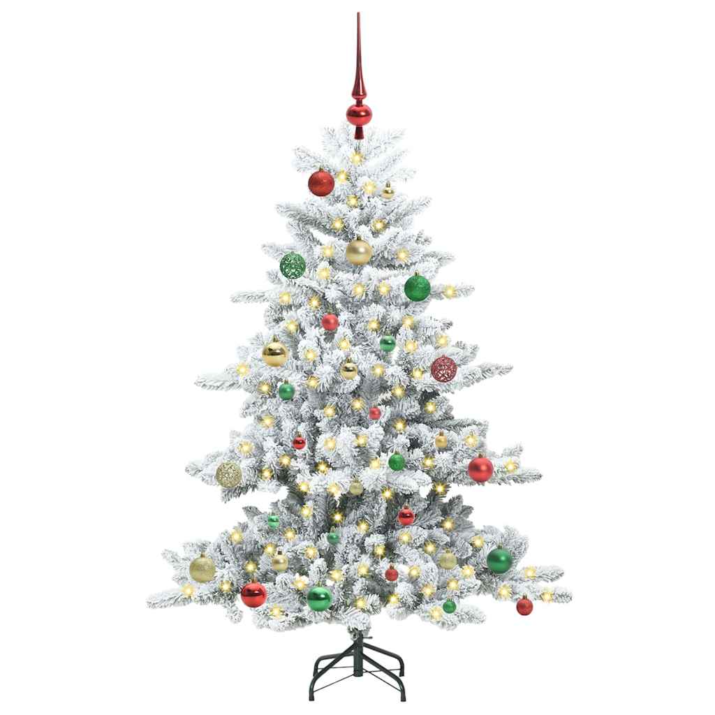Vidaxl kunstmatige inklapbare kerstboom wit 150 cm pvc en staal