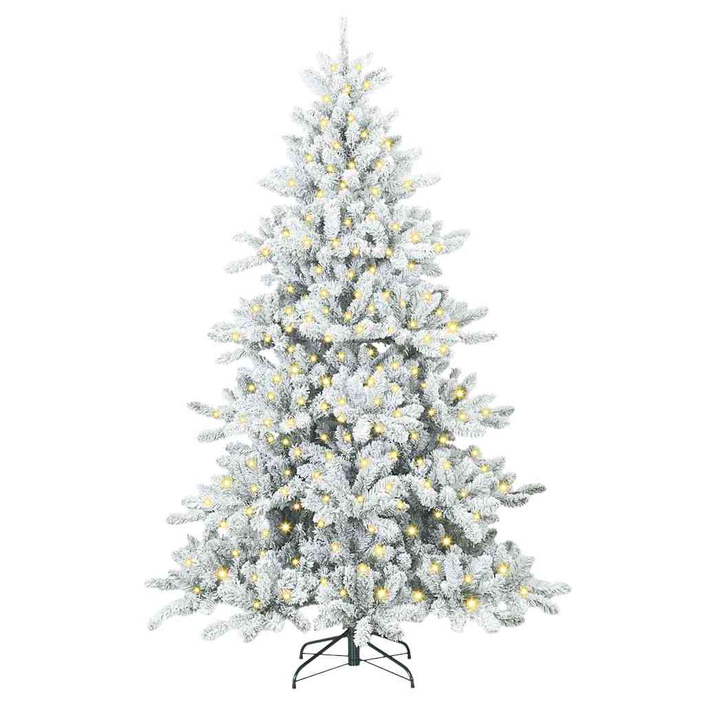 Albero di Natale pieghevole artificiale Vidaxx bianco 180 cm in PVC e acciaio