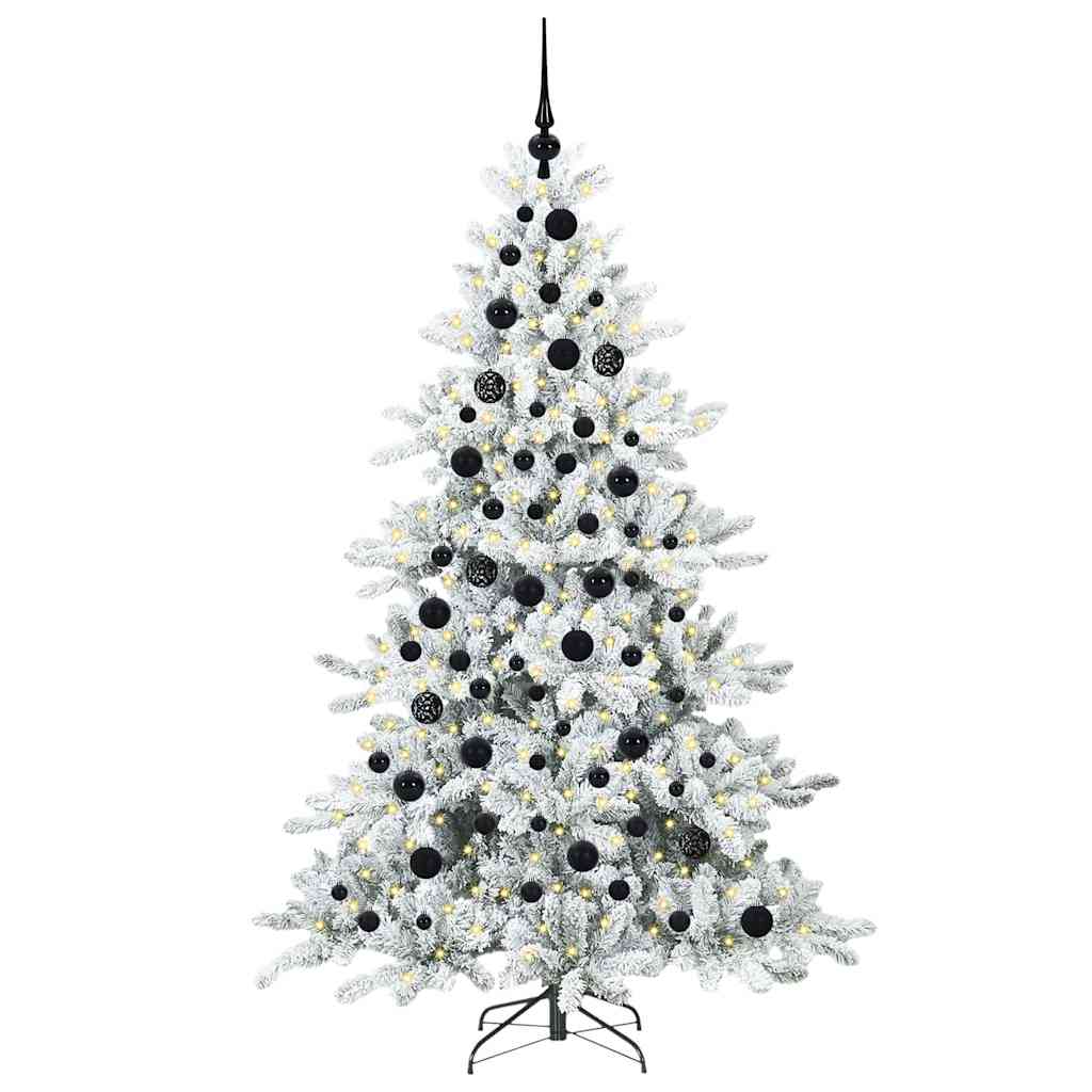Albero di Natale pieghevole artificiale Vidaxx bianco 180 cm in PVC e acciaio