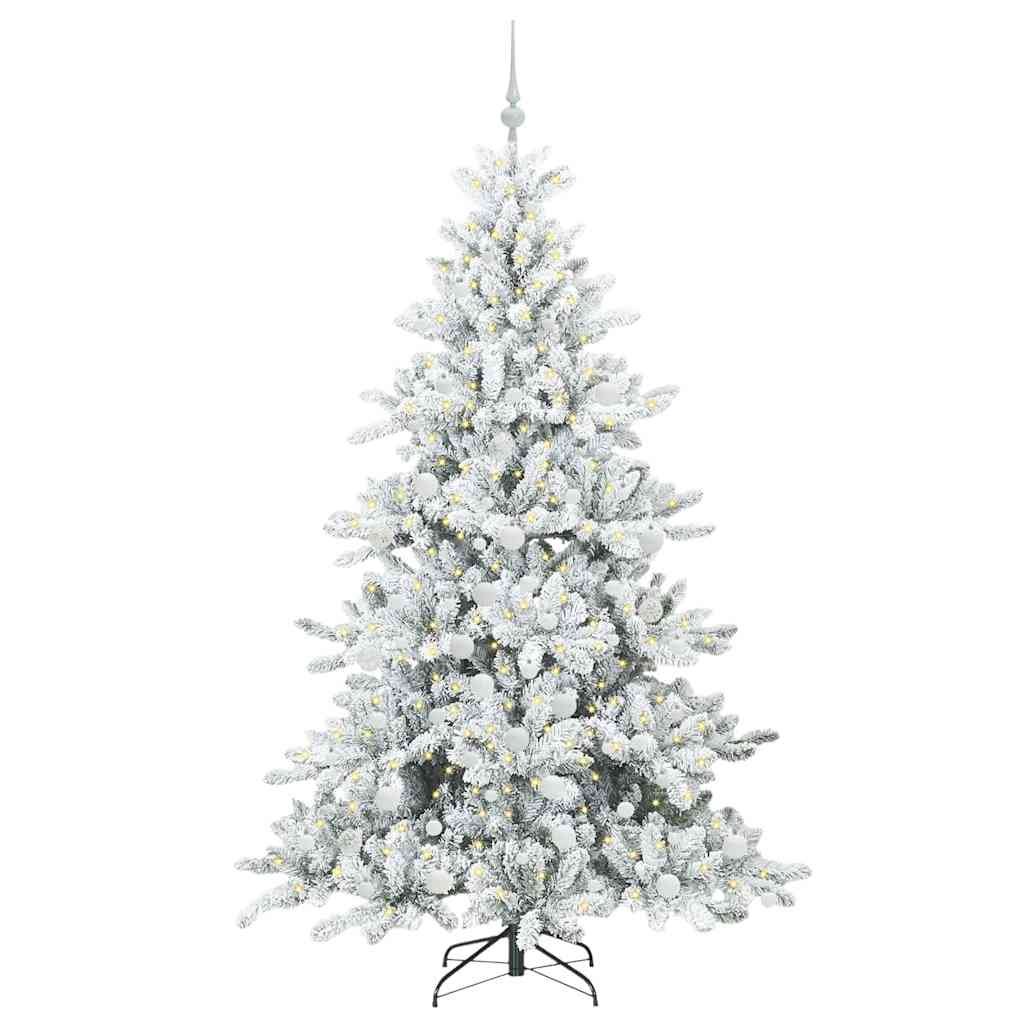 Vidaxx árbol de Navidad artificial plegable blanco 180 cm PVC y acero