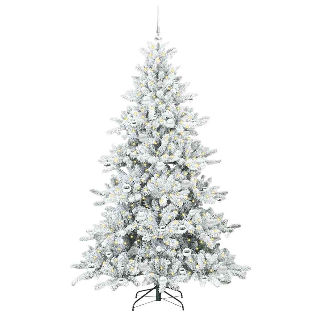 Vidaxx árbol de Navidad artificial plegable blanco 180 cm PVC y acero