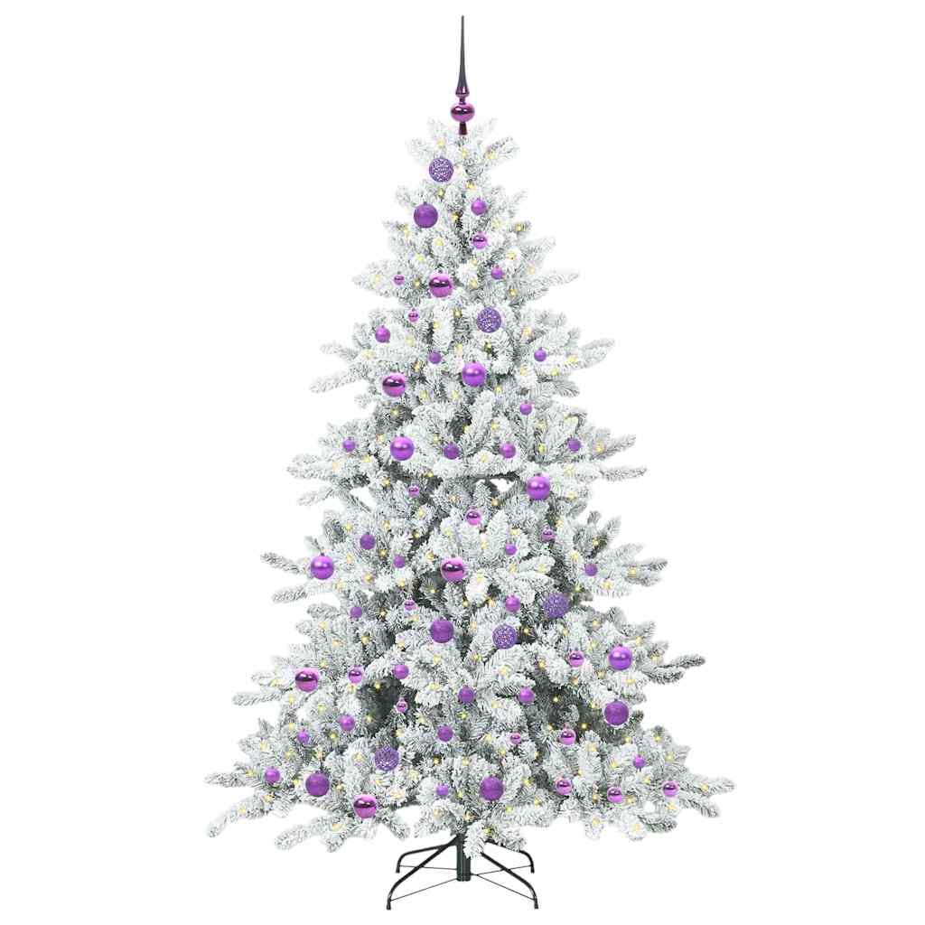 Vidaxx árbol de Navidad artificial plegable blanco 180 cm PVC y acero