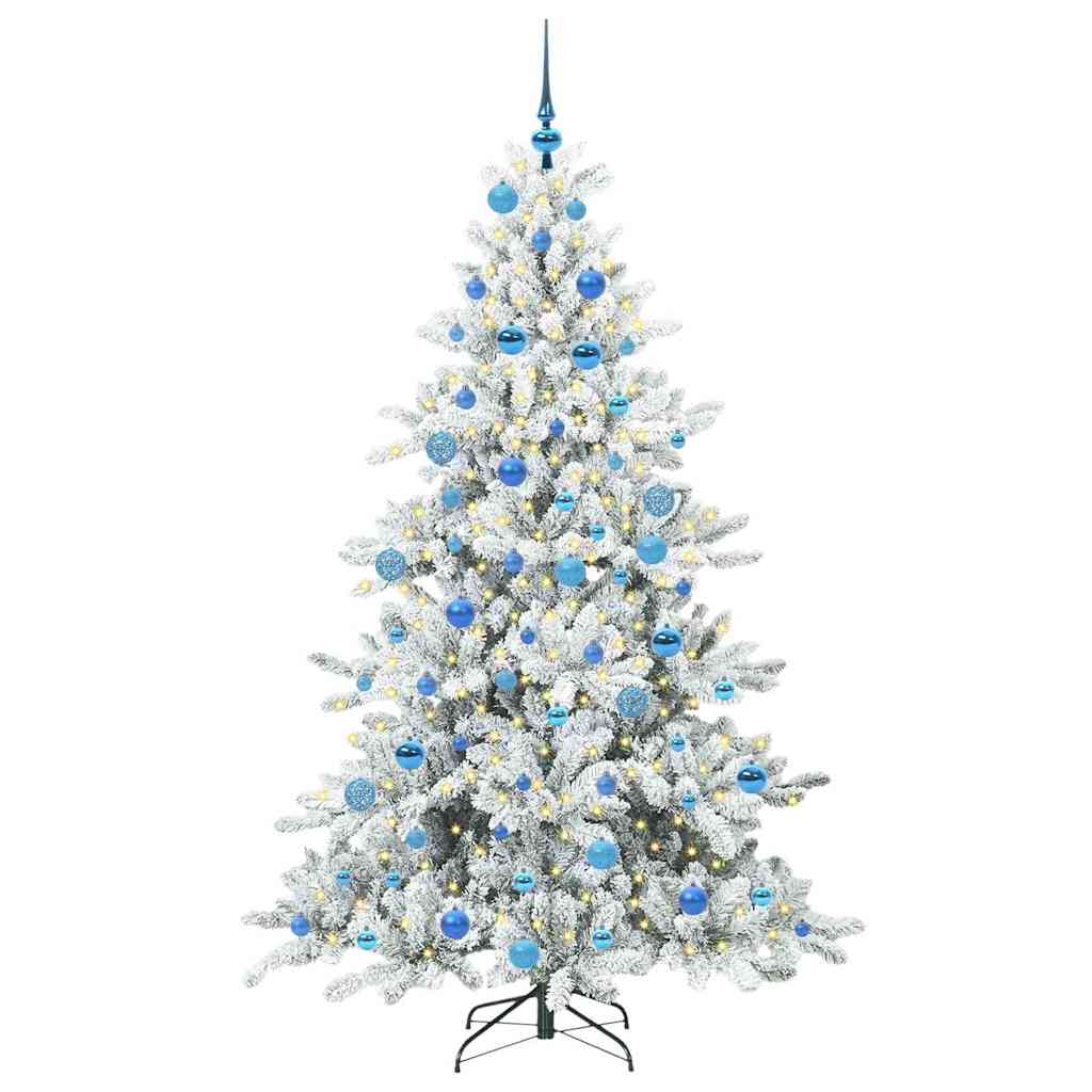 Albero di Natale pieghevole artificiale Vidaxx bianco 180 cm in PVC e acciaio