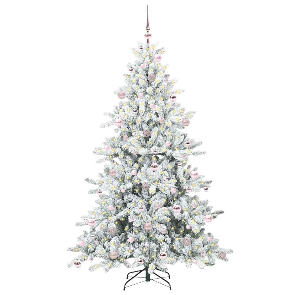 Vidaxx árbol de Navidad artificial plegable blanco 210 cm PVC y acero