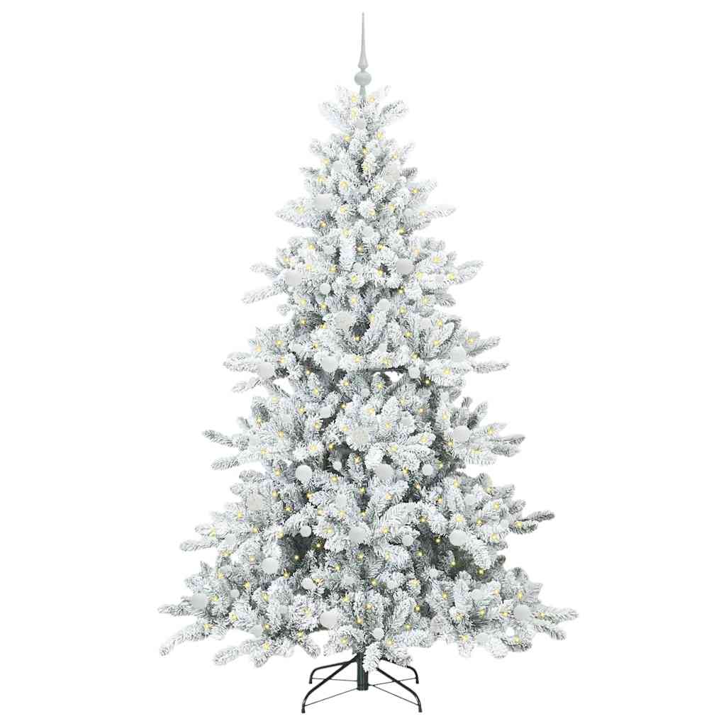 Vidaxx árbol de Navidad artificial plegable blanco 210 cm PVC y acero