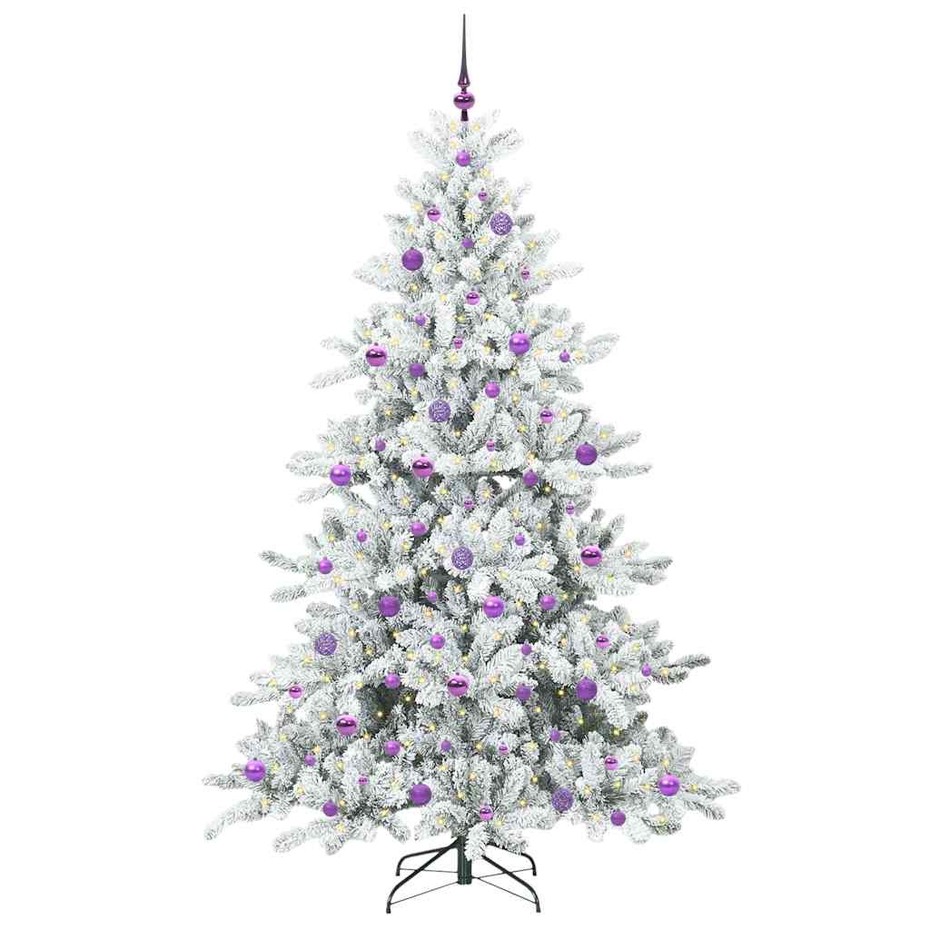 Vidaxx árbol de Navidad artificial plegable blanco 210 cm PVC y acero