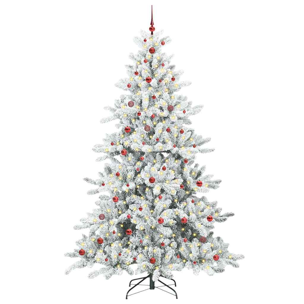 Vidaxl kunstmatige inklapbare kerstboom wit 240 cm pvc en staal