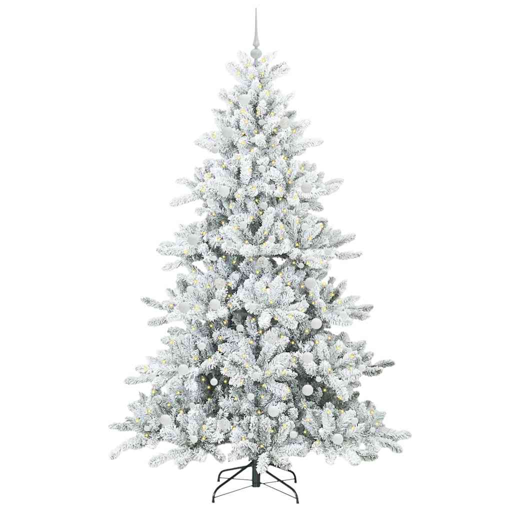 Vidaxx árbol de Navidad artificial plegable blanco 240 cm PVC y acero
