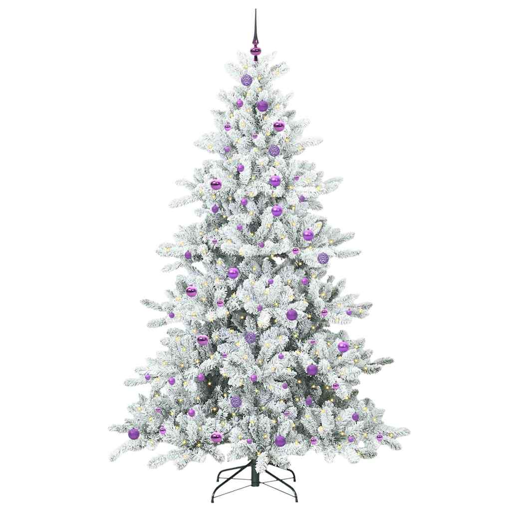 Vidaxx árbol de Navidad artificial plegable blanco 240 cm PVC y acero