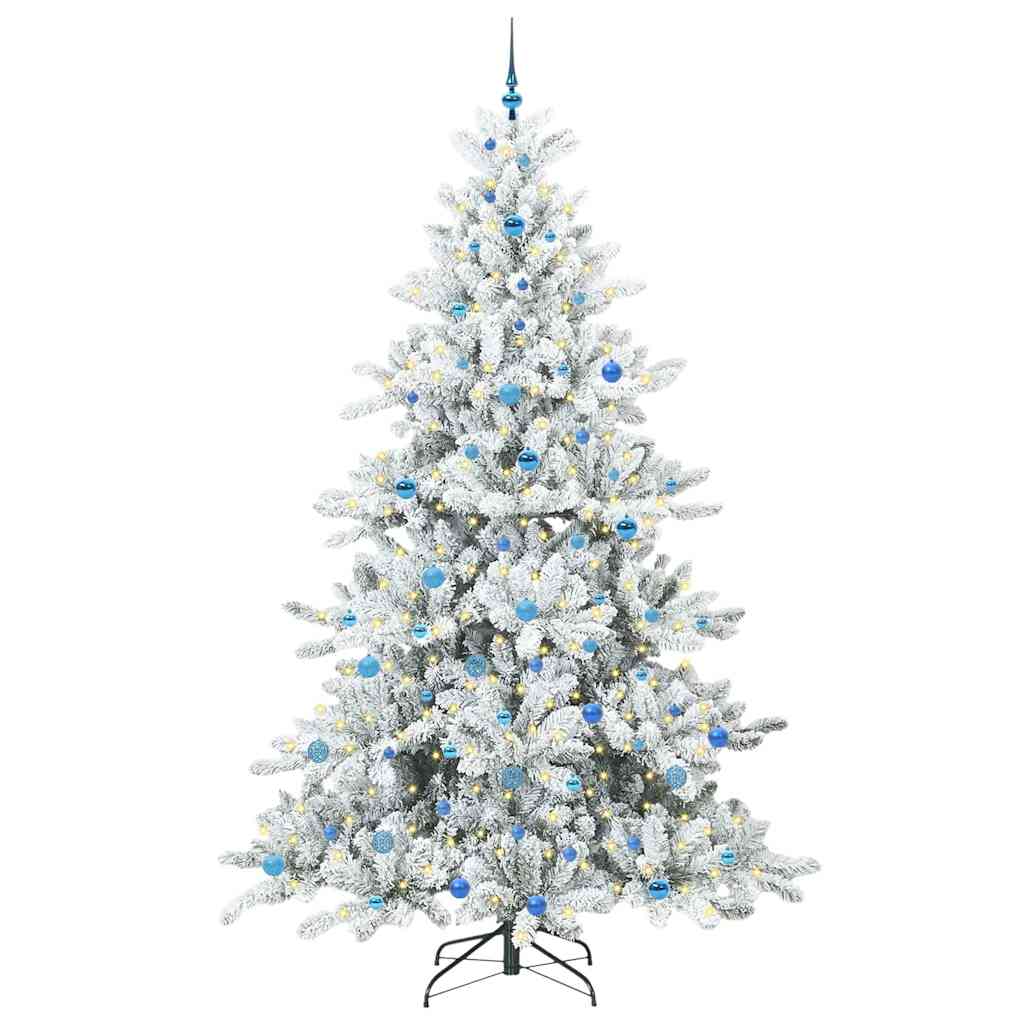 Vidaxl kunstmatige inklapbare kerstboom wit 240 cm pvc en staal