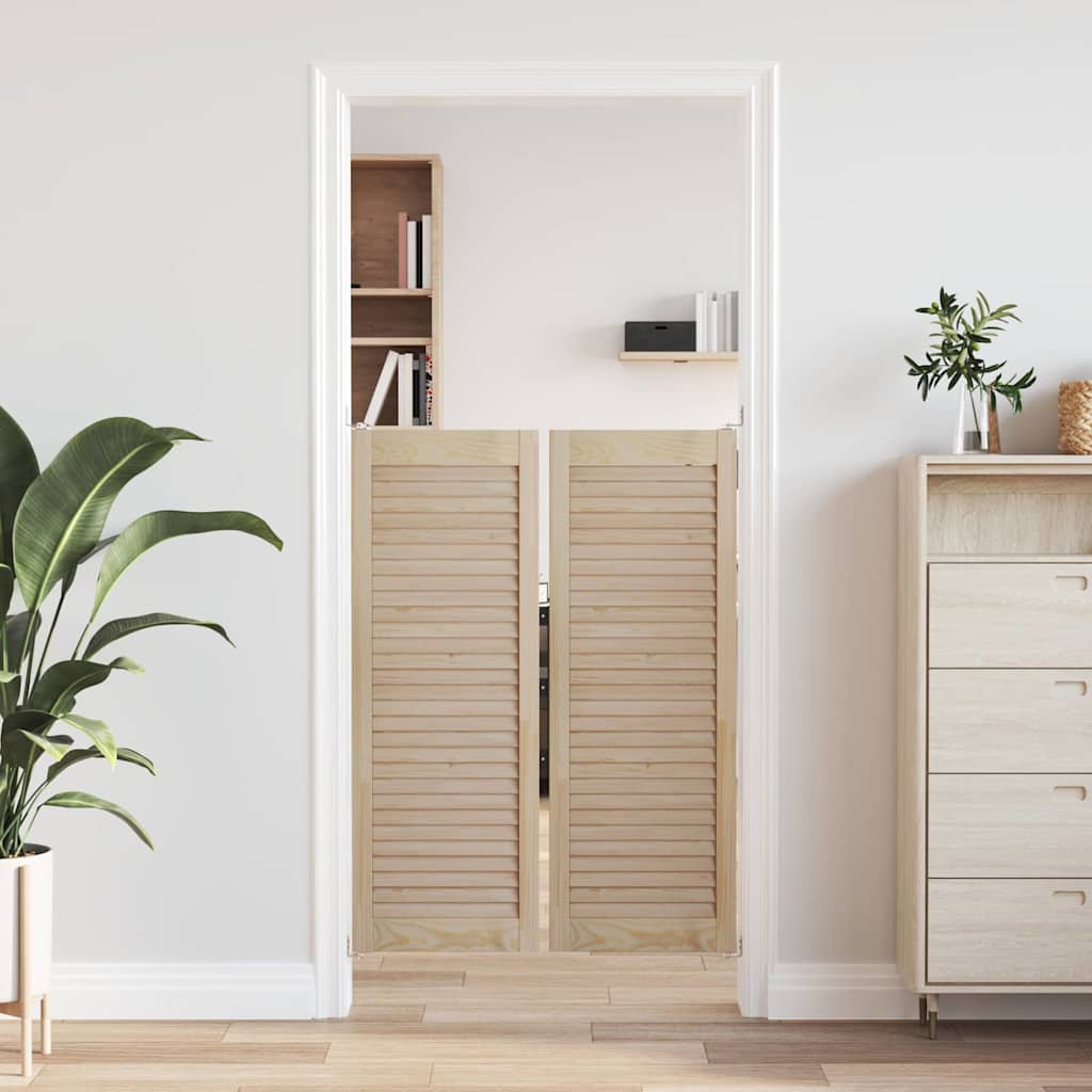 Vidaxx puerta de armario 2 piezas madera de pino maciza natural 110 x 2,1 x 39,5 cm