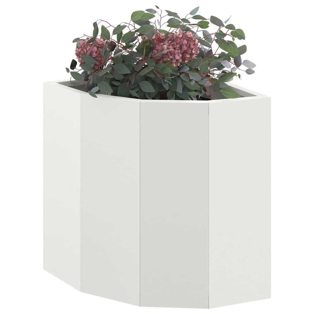 Vidaxx jardinera de esquina blanco 30 x 30 x 35 cm acero
