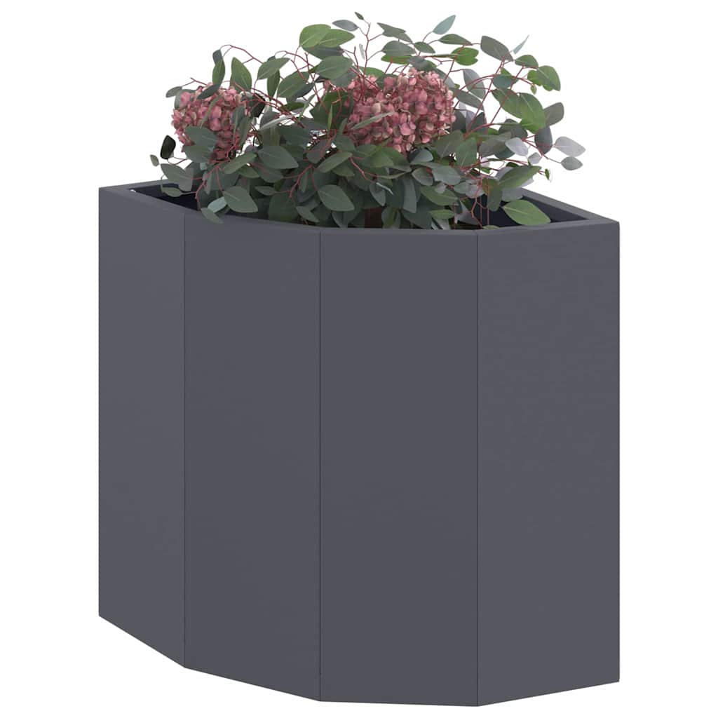 Fioriera angolare Vidaxx antracite 30 x 30 x 35 cm in acciaio