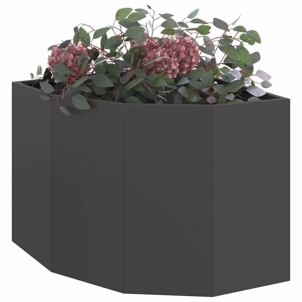 Vidaxx jardinera de esquina negro 60 x 60 x 50 cm acero