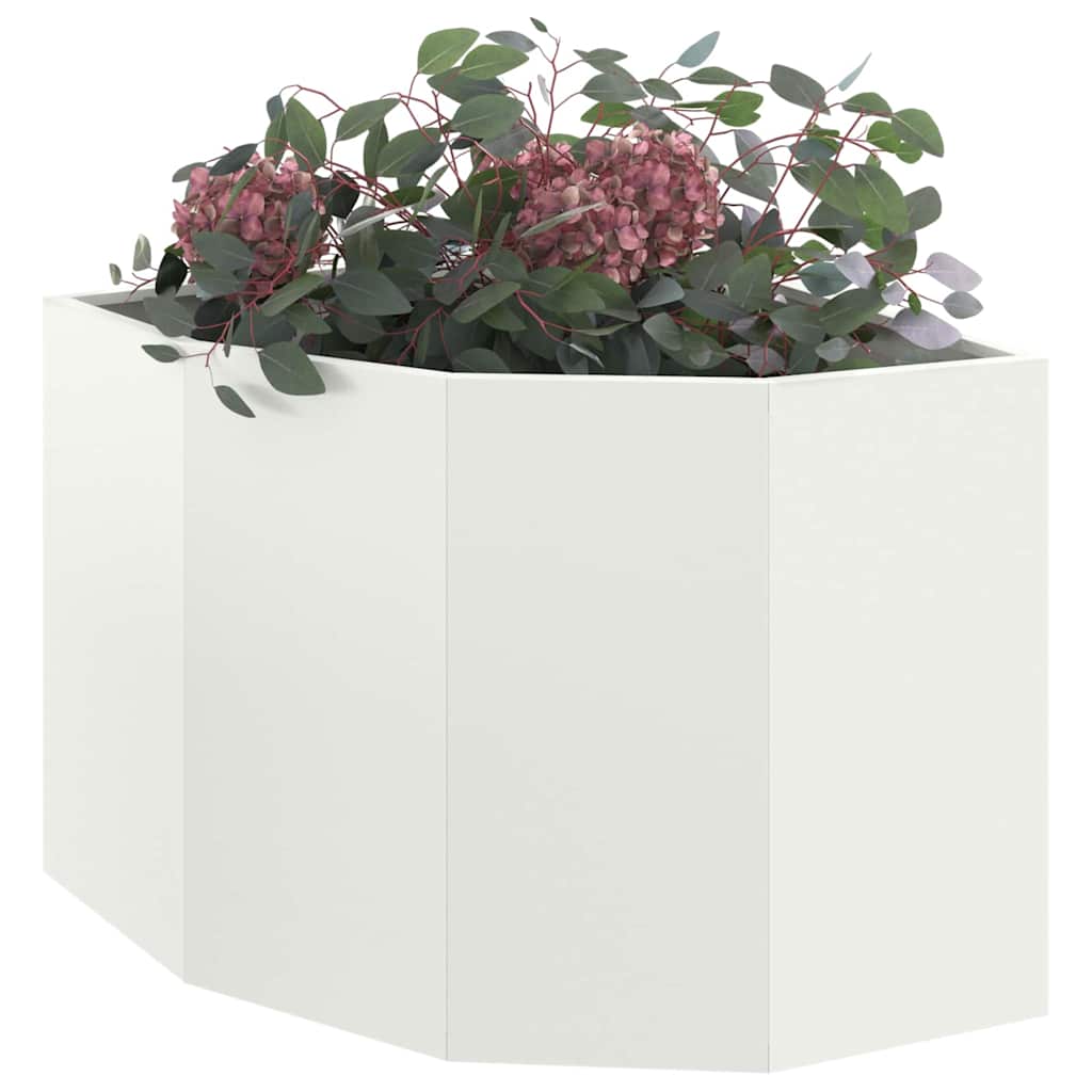 Vidaxx jardinera de esquina blanco 60 x 60 x 50 cm acero