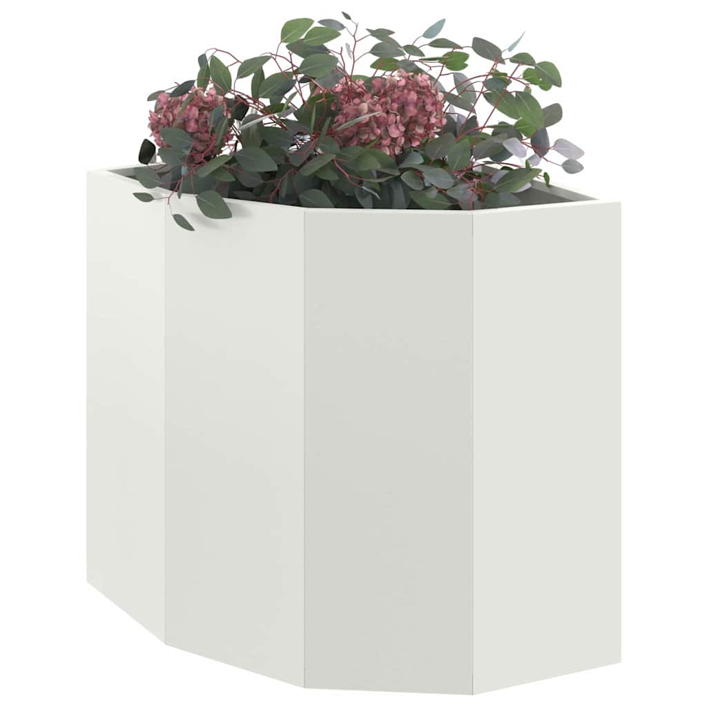 Vidaxx jardinera de esquina blanco 45 x 45 x 50 cm acero