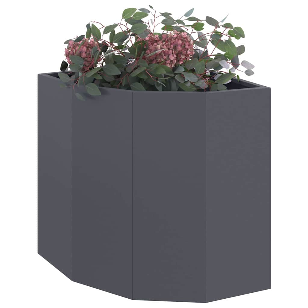Fioriera angolare Vidaxx antracite 45 x 45 x 50 cm in acciaio