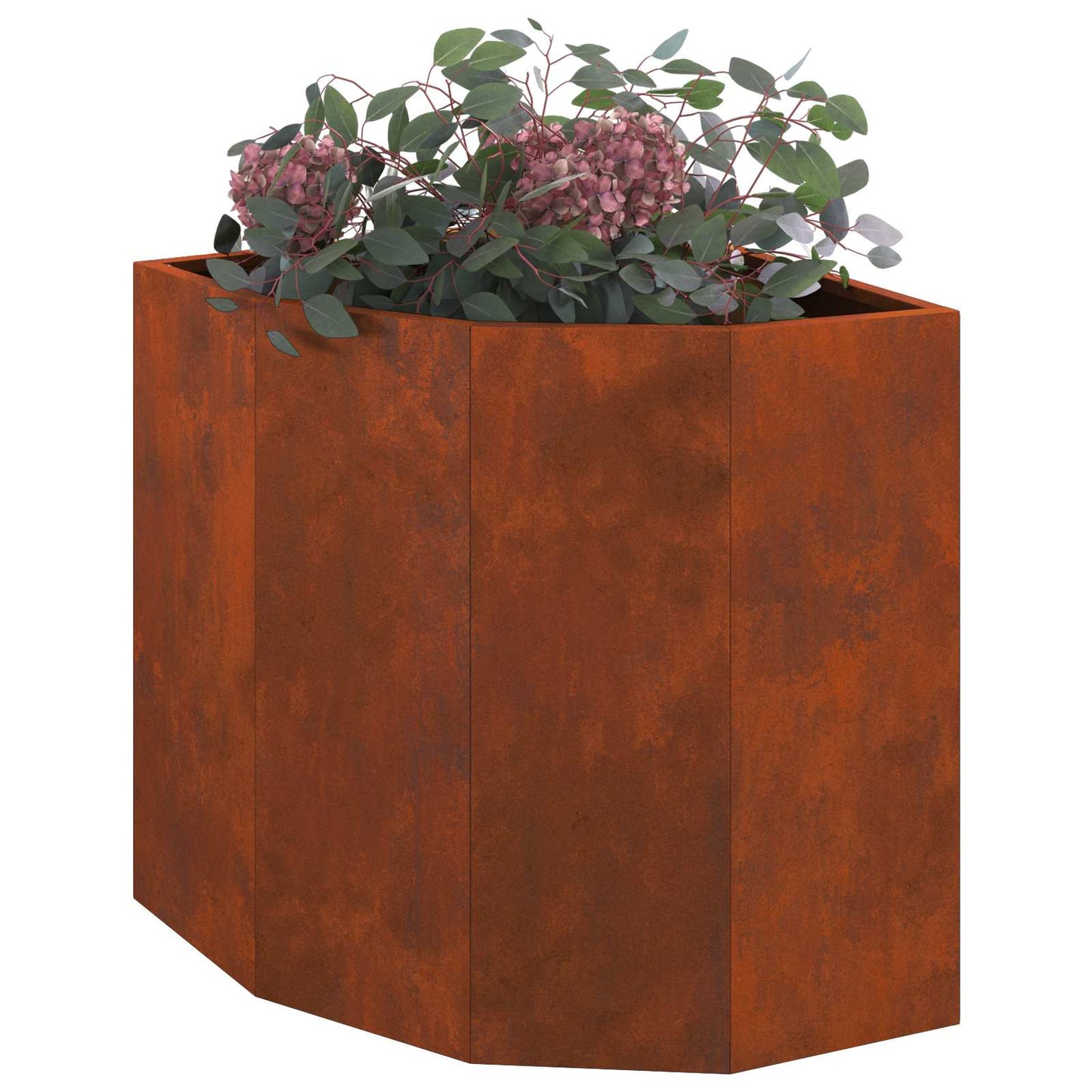 Jardinera de esquina vidaxx oxidada 45 x 45 x 50 cm acero corten