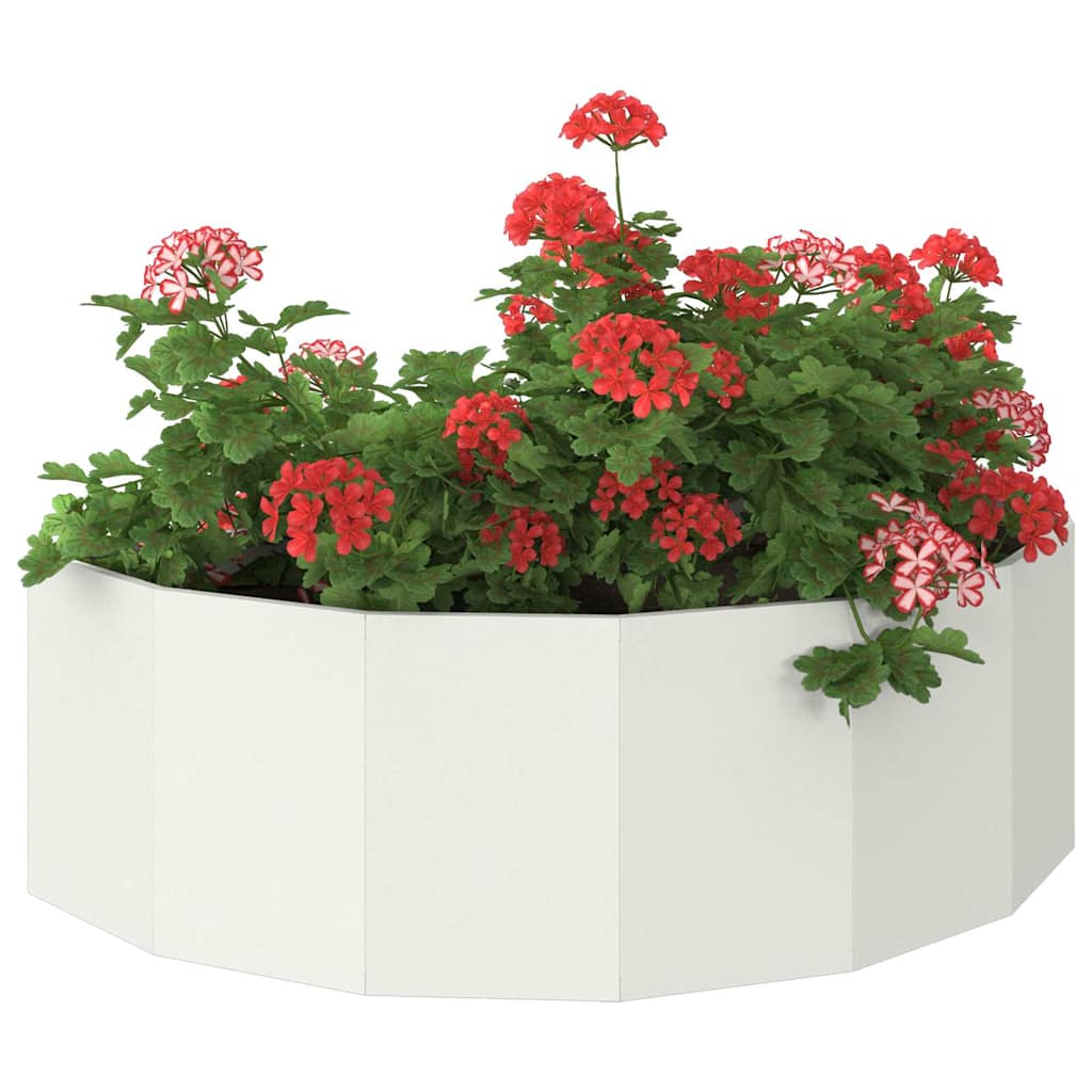 Fioriera Vidaxx bianca 120 x 60 x 35 cm in acciaio
