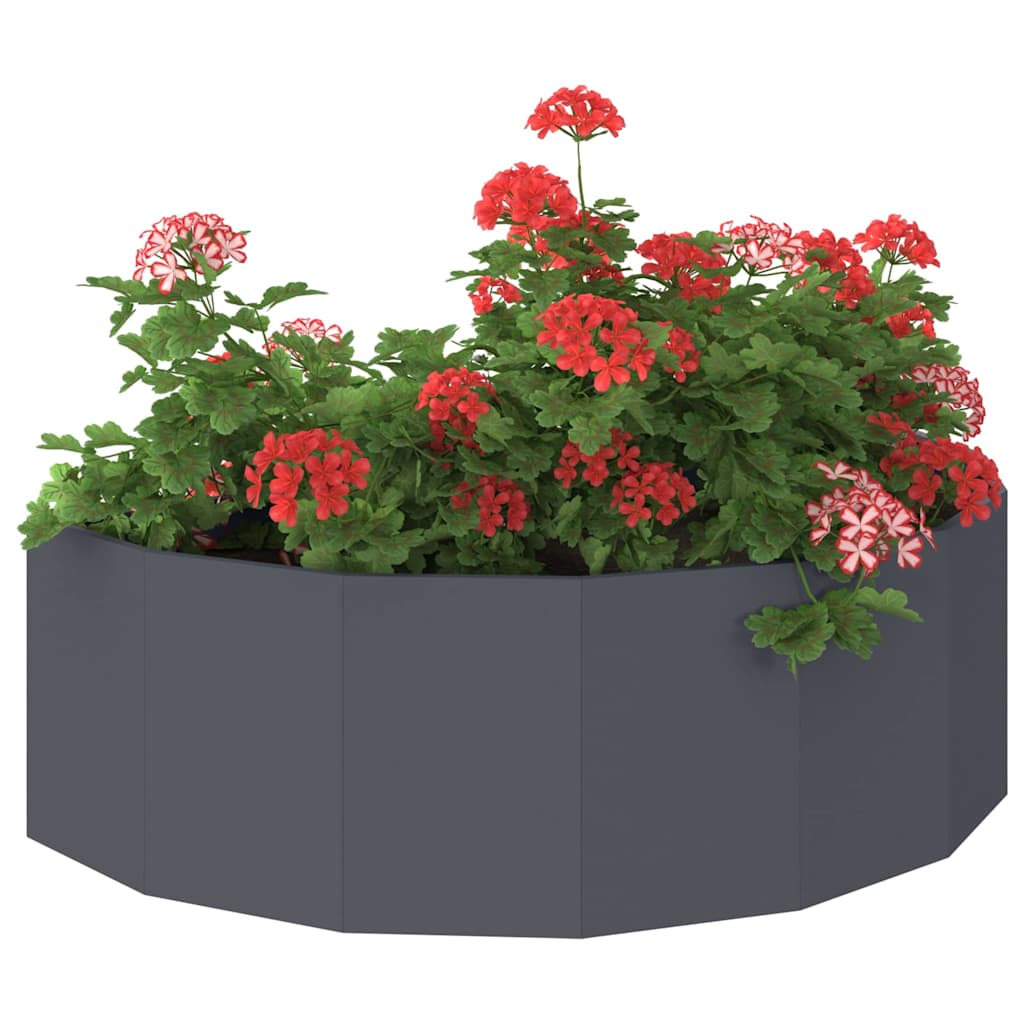 Jardinera vidaxx antracita 120 x 60 x 35 cm acero