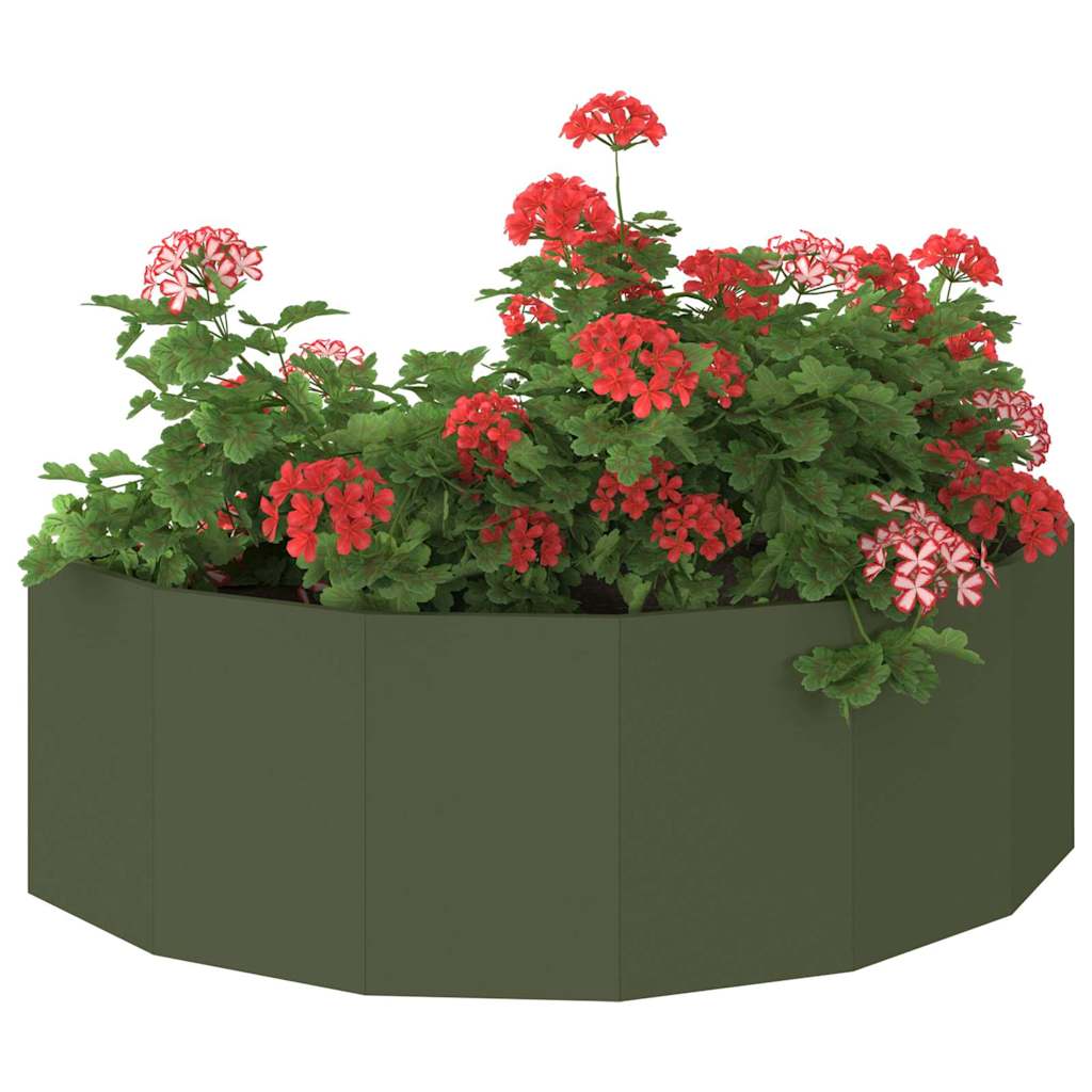 Fioriera Vidaxx verde oliva 120 x 60 x 35 cm in acciaio