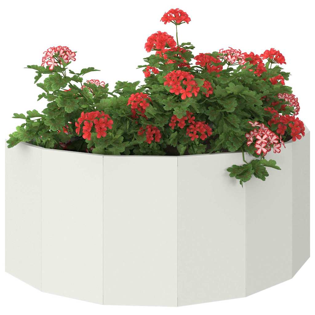 Fioriera Vidaxx bianca 90 x 45 x 35 cm in acciaio