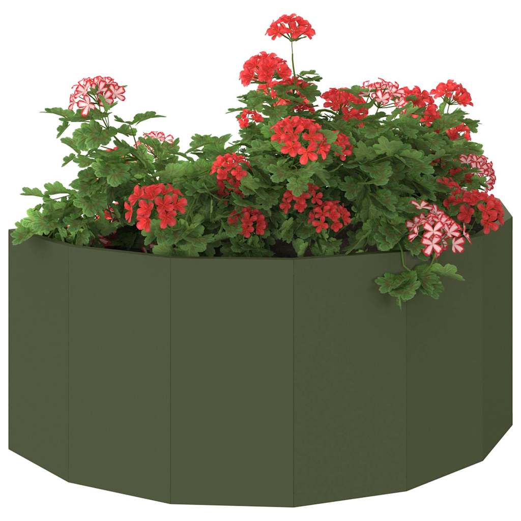 Fioriera Vidaxx verde oliva 90 x 45 x 35 cm in acciaio