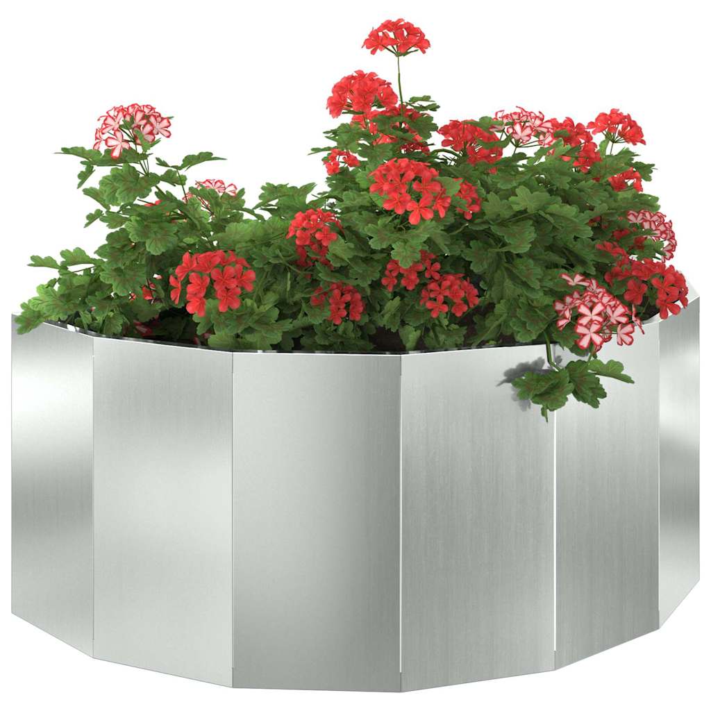 Jardinera vidaxx plateada 90 x 45 x 35 cm acero galvanizado