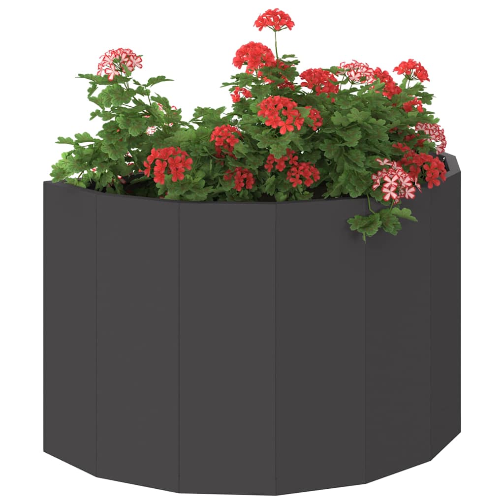 Fioriera Vidaxx nera 60 x 30 x 35 cm in acciaio