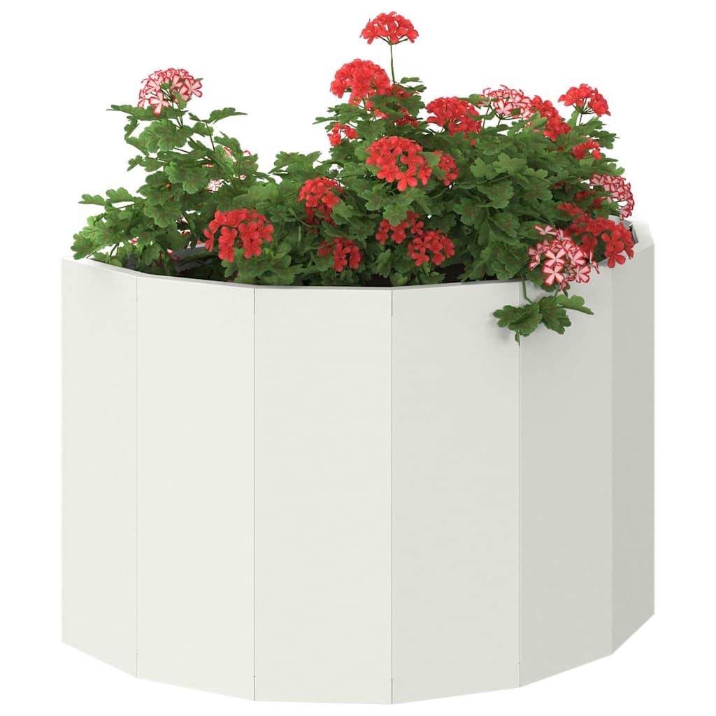 Fioriera Vidaxx bianca 60 x 30 x 35 cm in acciaio