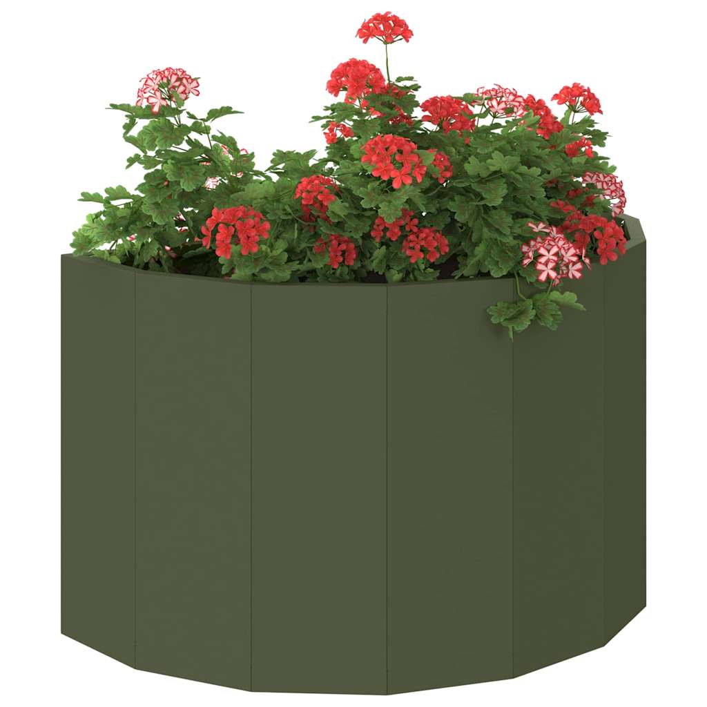 Vidaxx macetero verde oliva 60 x 30 x 35 cm acero