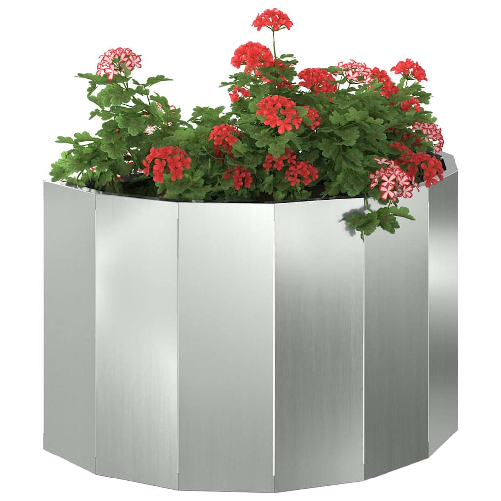 Jardinera vidaxx plateada 60 x 30 x 35 cm acero galvanizado