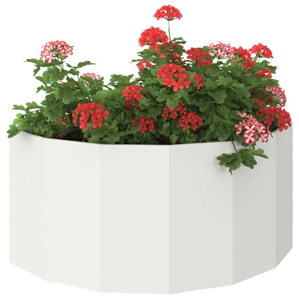 Jardinera vidaxx blanca 120 x 60 x 50 cm acero